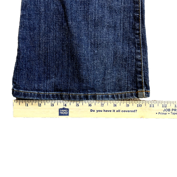 Y2K Guess Premium Jeans Womens 31 Low Rise Flare Distressed Urban Streetwear - Picture 8 of 8